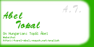 abel topal business card
